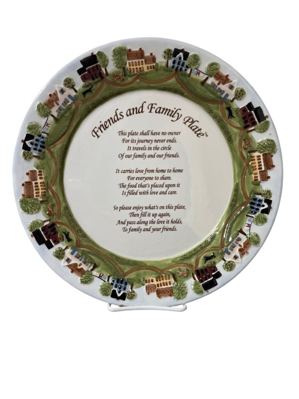 2003 Original Friends and Family Plate Insights QSL 12.25" Giving Serving Plate